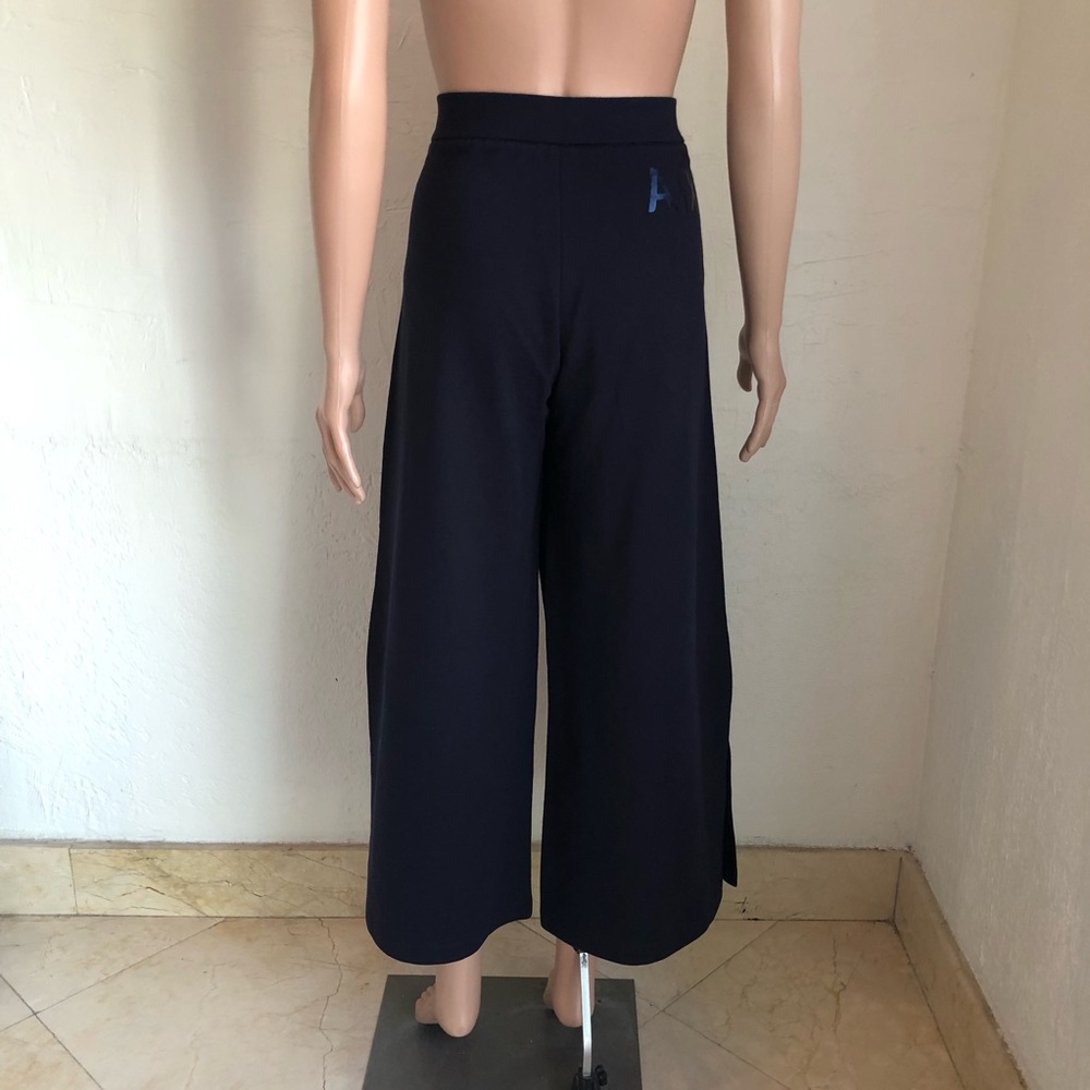 A/ X Armani Exchange Navy Blue Wide-Leg Slide-Bottom Lounge Pants Women’s Size S - Picture 2 of 16